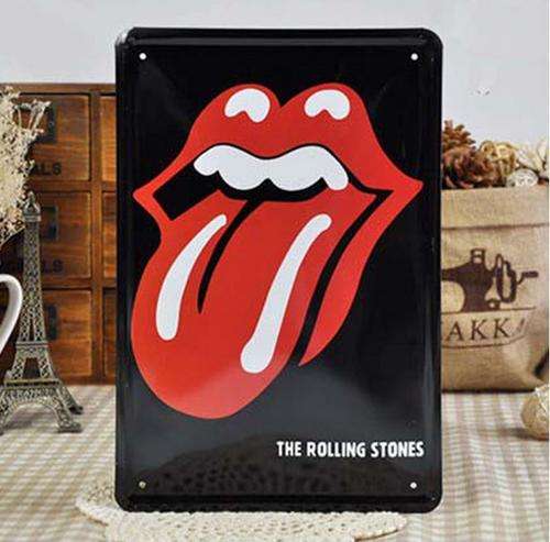 Rolling Stones metal wall hanging. 20cm x 30cm